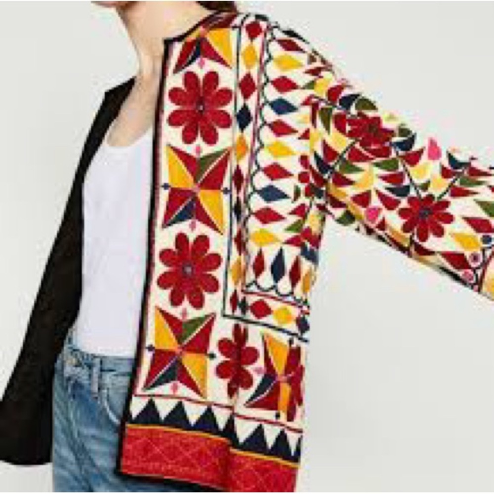Colorful Geometric Patterned Women's Jacket